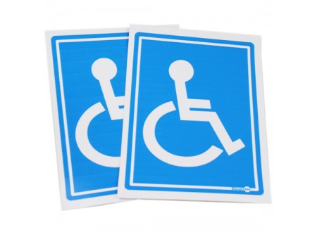 ETIQUETA SINALIZAÇÃO PARA CADEIRANTES- ADESIVO CADEIRANTE PARA VEÍCULOS